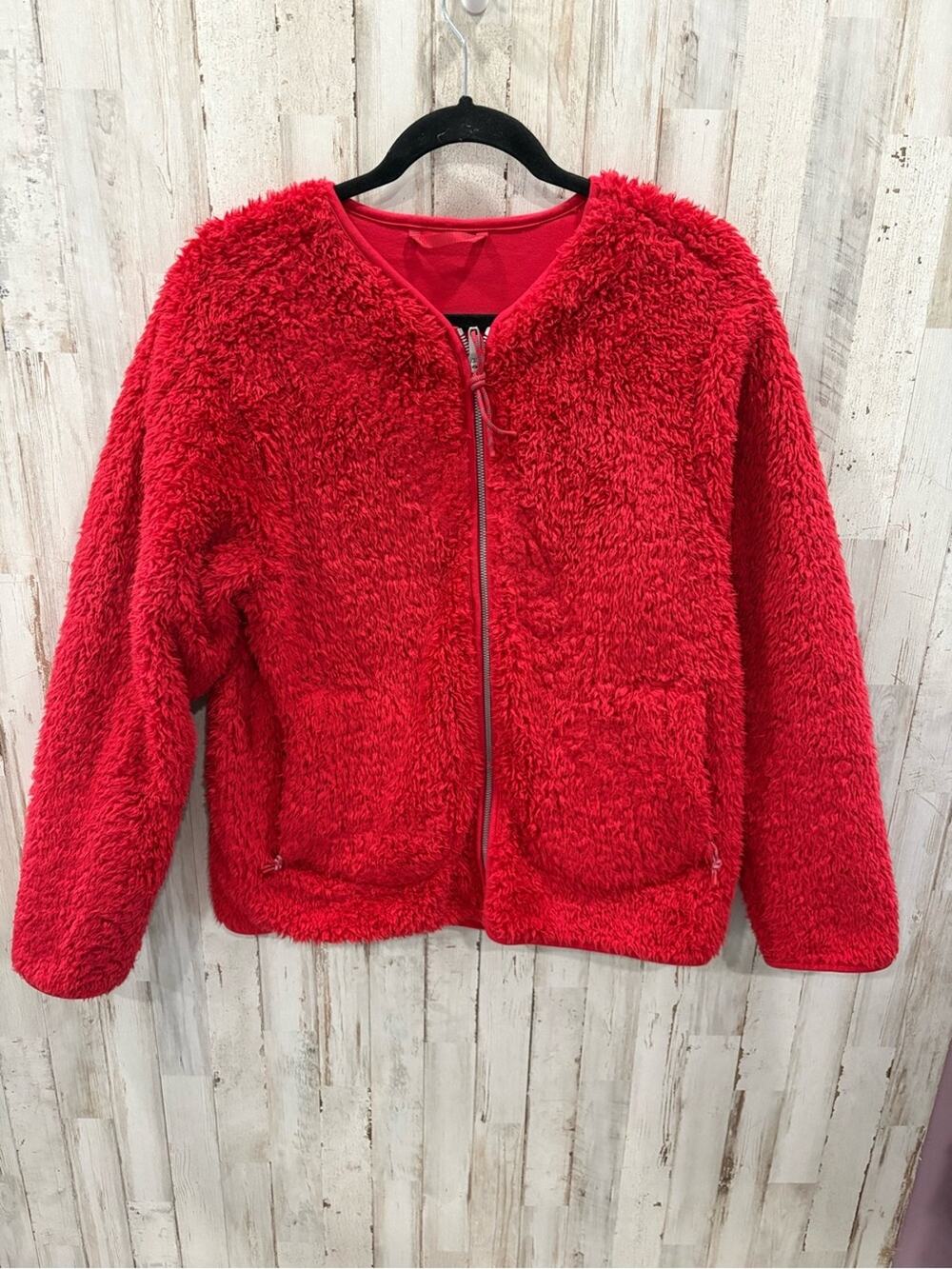 Lululemon Oh So Sherpa Full Zip Jacket 6 Long Sleeve Lined Red Cozy Warm Teddy